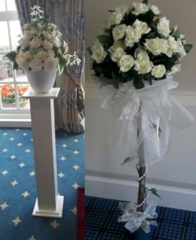 Column and topiary tree